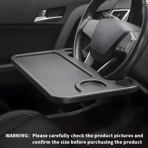 Foldable ABS Plastic Car Steering Wheel Desk - Cars Accessories, Auto Interior Utility Beyond Driving, Compact Space-Efficient Mount & Holder, Easy Setup Universal Fit, Portable Laptop/Dining Tray for Travel Workers