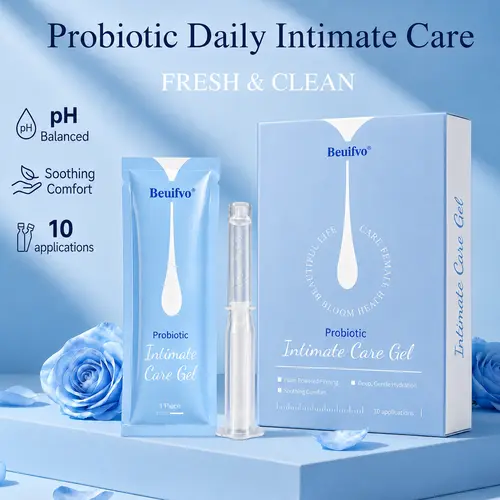 Beuifvo pH Balanced Probiotic Feminine Wash Gel - Daily Intimate Wash, Gentle Intimate Cleanser, Multi-Size (10 qt, 3 qt) Bottle, No Harsh Ingredients for Freshness, Soothing Discomfort & Discharge Concerns