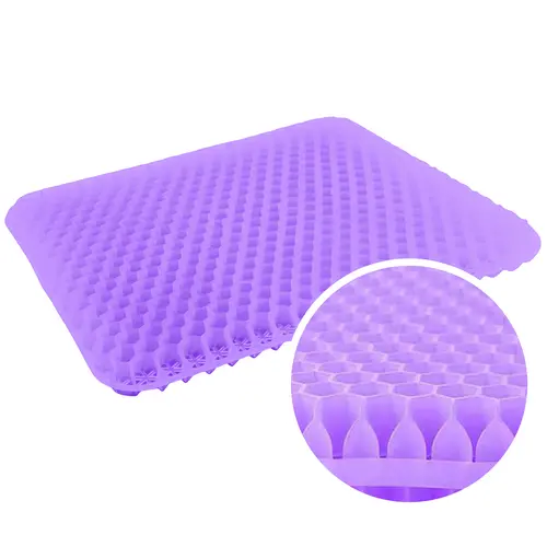 Double-Layer Honeycomb Design Plastic Car Seat Cushion - 1 Seat Cushion with Interlock Ergonomic Structure, Vapor-Permeable Cover, Cool Gel Contact, Pressure Relief, Even Distribution, Breathable Support for Office Chair Upgrade, Home Use