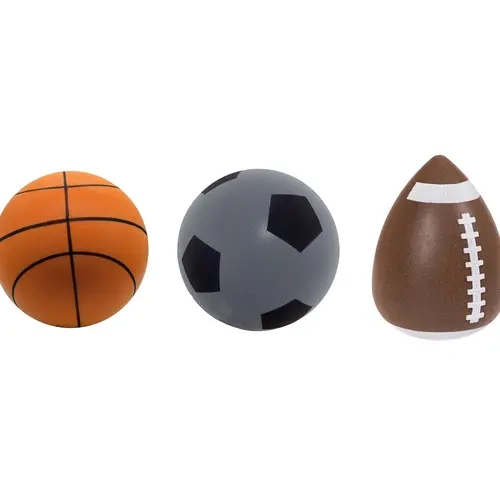 Supreme Silent Sports 3 Pack Basketball, Soccer Ball & Football
