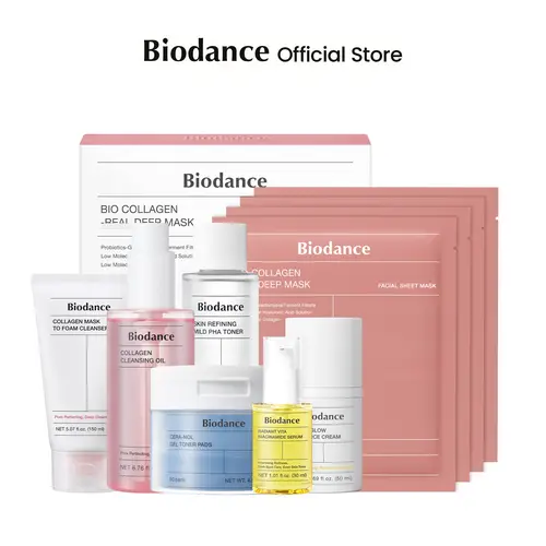 [Biodance Official] [Exclusive] Full Care Gift Kit for Your Radiant Skin | Soothing, Moisturizing, Dark Spot Correcting, 20% Niacinamide+Glutathione, Pore Tightening, Hydration