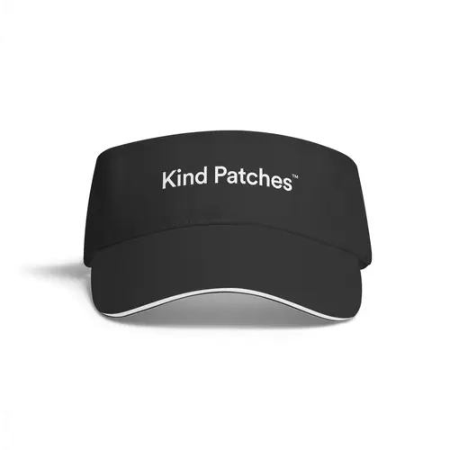 Kind Patches All-Sport Visor - Black & White, 58CM, Versatile for Various Sports, Comfortable Fit, Ideal for All Seasons