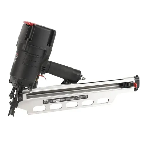 AeroPro 9021NS Heavy Duty 21° Angle Framing Nail Gun (Power Tools), Aluminum, Plastic Collated, Open-Nose Clean, Depth Adjustment, Low Recoil, 2"-3½" Nails Compatibility, 70-Capacity, Easy Handling, Moving Cylinder Engine for Professional Construction