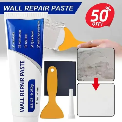 【DealsForYouDays】Home Drywall Patch Repair Kit with 250g Quick-Drying Wall Mending Agent, Heavy-Duty Concrete Sealant, Water-Resistant Adhesive Caulk, Self-Adhesive Paste for Fast Drywall Fixes