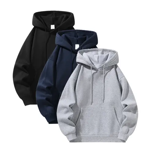 ColorArea Men's Quarter Zip Drawstring Pullover Hoodie - Long-Sleeve Drop-Shoulder Plain Stylish Sweatshirt, Casual Loose Fit, Comfortable Street Style for Autumn, Menswear Tops, Men's Hoodies (Zipper Detail)