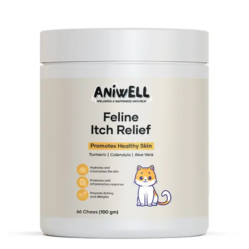 Aniwell Feline Itch Formula: Powered by Colostrum, Turmeric, Calendula, Vitamin E