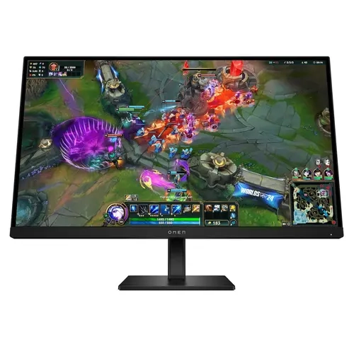 OMEN 27q G2 Gaming Monitor - 26-28in QHD, 180Hz PC Computer Screen, Recycled Plastic, DP, G-Sync, Pivot/Tilt, AC Power Cable, Base Stand