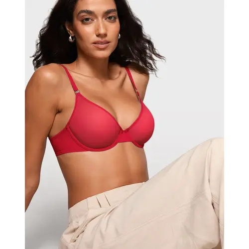 INLYRIC Women's Cosnufy Mesh Plunge Bra Fit Polyester