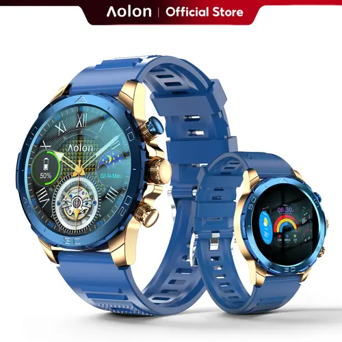 【GOLD-PLATED & FULL METAL BODY】Aolon Luxor Spring Business Smartwatch with IP68 WaterResistance, running pace tracking, DIY health monitoring, outdoor sports features, 128MB memory, and up to 26 days standby.#tech vibes#tiktokshopfalldealsforyou
