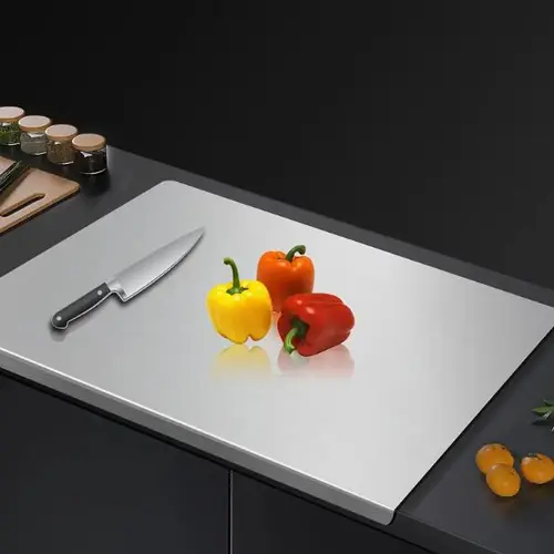 Stainless Steel Chopping Board, Non-slip Kitchenware Cutting Board, Durable, Hygienic, Easy-to-Clean, Modern Design for Home & Restaurant