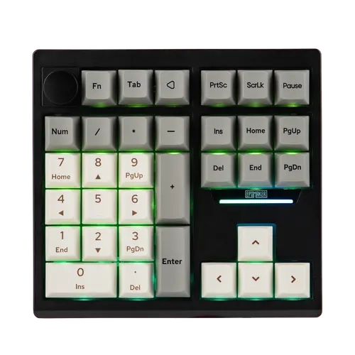 EPOMAKER TH33 Wireless Mechanical Numeric Keypad - Programmable Numpad, Tri-Mode (BT 5.0/2.4G/USB-C), Hot-Swap, South-Facing RGB Lit, Gasket-Mounted Creamy Sounding, PBT Keycaps, Arrow Keys & Knob, Portable Macro-Enabled for PC/Mac