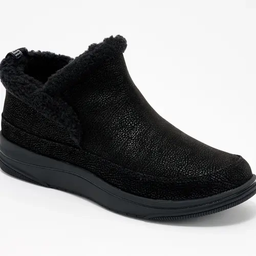 Clarks Cloudsteppers Faux Fur Slip-On Booties -Breeze Park