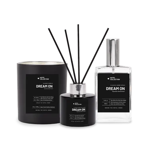 Exclusive Bundle | Luxury Hotel-Inspired trio set- Includes: 1 Reed Diffuser + 1 Classic Candle + 1 Room Spray