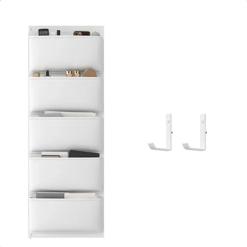 Raybee Furniture Non-Woven Fabric Side Pockets & Hanging Hooks for Nightstand, Accessories only, Nightstand Not Included