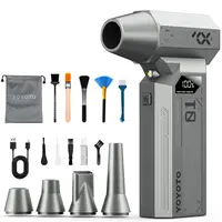 YOYOTO Z1 Compressed Air Duster, 150000RPM Electric Air Duster with LED Display & Brushless Motor, 4-Gear Air Blower Rechargeable with LED Light, Cordless Turbo Fan for Computer, Keyboard, Car, Balloon Inflation, Home & Outdoor Inflatable Applications