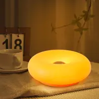 ​Acrylic-Orange Donut Mood Lamp, Plug-in Swing Arm Wall Light for Ambient Glow, Warm Retro Modern Lighting for Bedroom Wall, Living Room, Hallway, Creates Cozy Atmosphere​ outdoorfun, Led Rgb Light, Room Decor