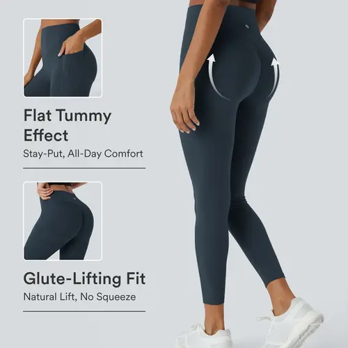 Halara UltraSculpt High Waisted Scrunch Butt Lifting Tummy Control Pocket Shaping Training Leggings