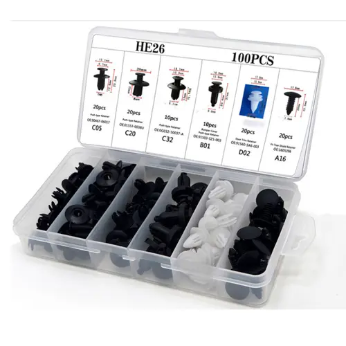 【DealsForYouDays】HE26 100pcs Universal Expansion Screw Clips Set for Automobiles Mudguard Leaf Plates Door Panel Clips C05 C20 C32 B01 D02 A16 Car Accessories