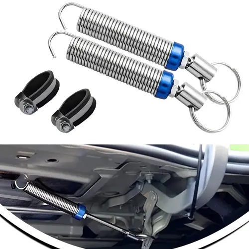 2 PCS Car Trunk Spring, 5.9"-9.44" High Carbon Alloy Steel Full-Thread Screw-Adjustable Automatic Lifting Spring Device, Multi-Functional Auxiliary Opening Accessory, for Most Models (Silver)