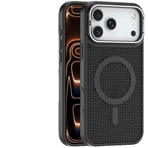 Nordic Honeycomb Cooling Mesh Plastic Smartphone Case - Magnetic Back, Camera Protector, Protection for iPhone 16 Pro Max, iPhone 18 Pro Max, Unisex Business Cellphone Accessory