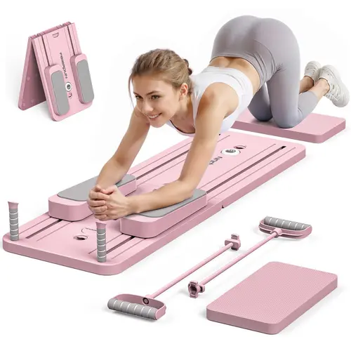 Feierdun FED Fitness Series PB1 Foldable Pilates Board - 300lbs Cap, Unisex Foldable Abdominal Trainer, Ab Fitness Machine, Core Exercise Machine, Full Body Home Gym Balance Training Exercise Equipment for Leg+Core Workouts