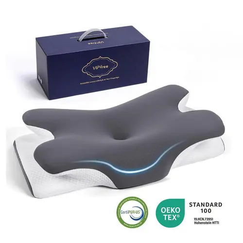 【FathersDayGift】VIPfree Pro 2.0cooling Ergonomic Memory Foam Cervical Pillow,summerwins