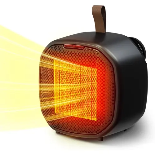 R.W.FLAME  Space Heater,1500W Portable Heaters for Indoor Use with Thermostat, 70°Oscillation, Digital Display, 12H Timer,Electric PTC Ceramic Fast Safety Heat for Office Bedroom Desk