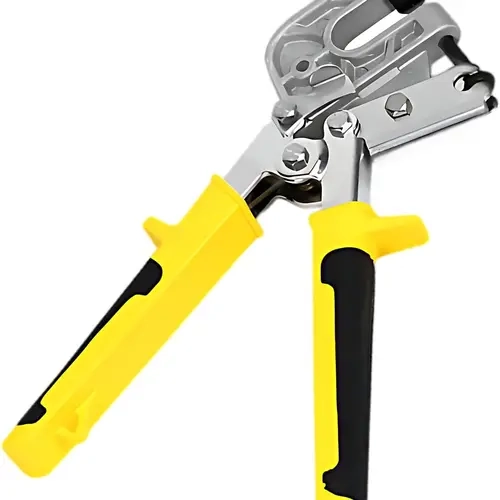 GJANSH Metal Stud Crimper Heavy Duty Aluminum Alloy Ceiling Punching Pliers Plaster Drywall Tools For Fastening Metal One Handed Operation Hand Tools