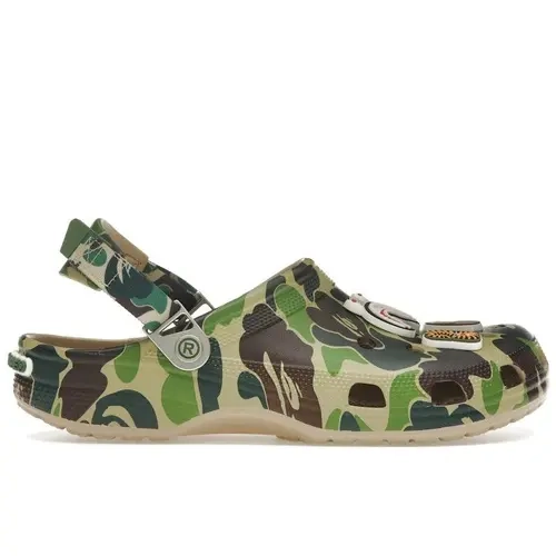 Crocs Men's Classic Clog A Bathing Ape ABC Camo Green, from StockX