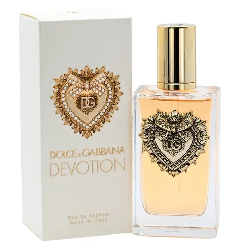 DOLCE & GABBANA Devotion EDP Women's Fragrance - Perfumes for Women, Layering Perfume, Fruity Floral Lift, Lemon Sparkle, Candied Citrus, Elegant Modern Scent, Lemon Top Notes, Panacotta Base Notes, Vanilla Scents, 3-3.9 fl oz, New in Box, Single Item