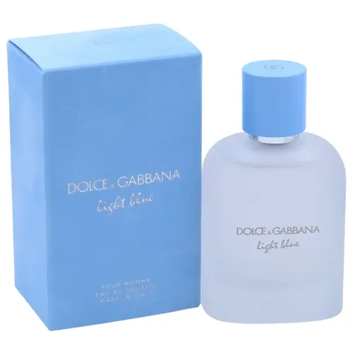 DOLCE & GABBANA Men's Light Blue Eau de Toilette Cologne - 3.4 fl oz, High Quality Luxurious Fragrance, Sunny-Day Fresh Mediterranean Scent with Rosemary, Citrus, Crisp Woods Notes, Men's Gift Option, Delightful Scents