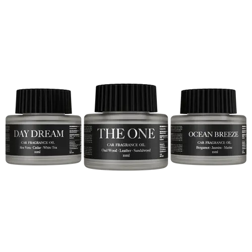 Car Diffuser Oil Discovery Set with 3 Fragrance Oils (10ml)