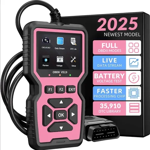 Handheld OBD2 Scanner - Automotive Scan Tool, Truck-Ready Engine Diag. Device for 1996 & Later OBDII/EOBD Vehicles & Heavy Trucks, with Live Data Stream, I/M Readiness, ECU Reset