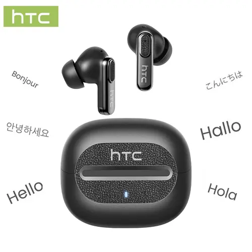 HTC NE60 TWS AI Translator Over-Ear Headphone - Wireless Bluetooth 6.0 Electronic Audio Device, 134-Language Real-Time Translation, IPX5 Waterproof, Hi-Fi Sound, Noise Cancellation, Heart Rate Monitoring, Game-Ready for Mobile, PC & Laptop Use