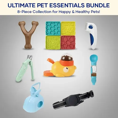 Aniwell Ultimate Pet Essentials Bundle: 8-Piece Accessories Collection For Happy & Healthy Pet Flexi Leash