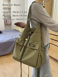 1 Pc Women's Stylish Minimalist Tote Bag for Daily Commuting, Durable Versatile Large-capacity Shoulder Bag for School Use, Elegant Commuter Bag, Casual Commuter Bag, Trendy Commuting Bag, Casual Fashion Bag