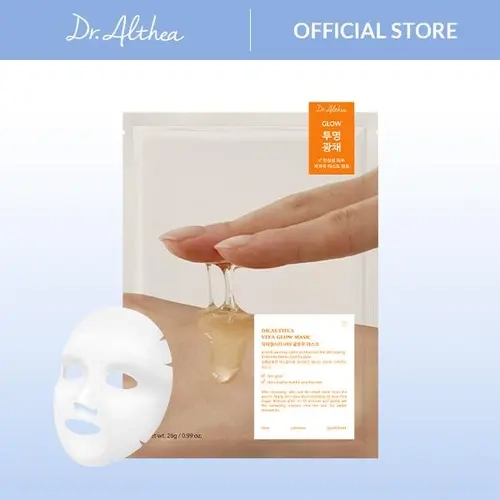 [Dr.Althea Official] Vita Glow Mask - Vitamin C & Niacinamide, Brightening & Even Skin Tone, Korean Sheet Mask (Pack of 4)