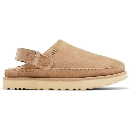 UGG Women's Goldenstar Everyday Clogs - Sand Solid, Round Toe, Slip-On Fit, Lightweight, Comfy, Durable Sports Sandals for Summer Beach, Casual Walks (US 6, US 10; Fits Runs Large)