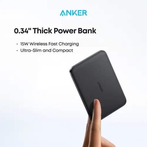 [Live Only]Anker Nano Power Bank, Ultra-Slim 5,000mAh Magnetic Battery Pack, Qi2 Certified 15W Max Ultra-Fast MagSafe-Compatible Portable Charger, Ergonomic Design, For iPhone 16/15/14/13/12 Series Only