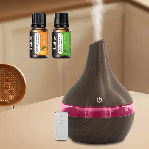 300ml Aromatherapy Essential Oil Diffuser Humidifier - USB Powered Sleep Optimization Aroma Enhancer, Ultra Quiet, 7 Color Changing LED Night Light, Auto Shut Off, Meditation Use, Giftable Diffuser for Cozy Bedrooms