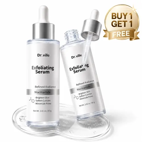 【Buy 1 Get 1 FREE Product】Exfoliating Essence & Gentle Peeling Glow Serum - Salicylic Acid Nontoxic Beauty Brightening Solution for Adults, Blackhead Removal, Clearer Pores, Daily All-Skin-Type Exfoliator