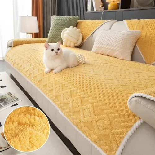 Solid Color Sofa Cover, Non-Slip Washable Sofa Slipcover, Couch Slipcover, Soft & Comfortable Sofa Towel, Perfect for Living Room Protection, Soft Universal Sofa Protector, Couch Covers
