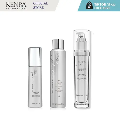 Kenra Platinum Blow-Dry Mist & Kenra Platinum Dry Texture Spray 6 & Kenra Platinum Silkening Gloss