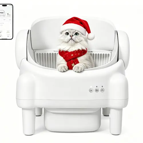 Best Seller | ECORUI Open-Top Automatic Litter Box, Smart Self Cleaning Box with Infrared & Gravity Safety Sensors, 2.4G WiFi Data,#Summervibes #petlovers