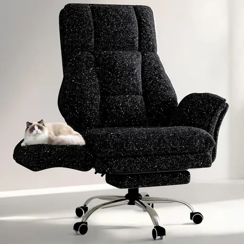 HOMRELEXA Big & Tall Office Chair with Flip Armrests for Pets & Cross Legged Sitting Premium Tech Fabric Wide Seat Reclining Desk Chair Executive Ergonomic Computer Gaming Chair with Foot, Rest premium tech fabric wide seat summerwins