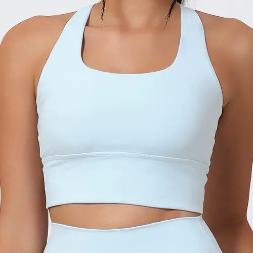 Women's Elastic Backless Padded Sports Bra with Pads, Sexy Crossback Design, Moisture-Wicking Yoga Innerwear, U-Neck, All Seasons, Yoga Workout Activewear, Strappy Workout Bra, Workout Clothes Women, Yoga Gym Activewear, Exercise Bra