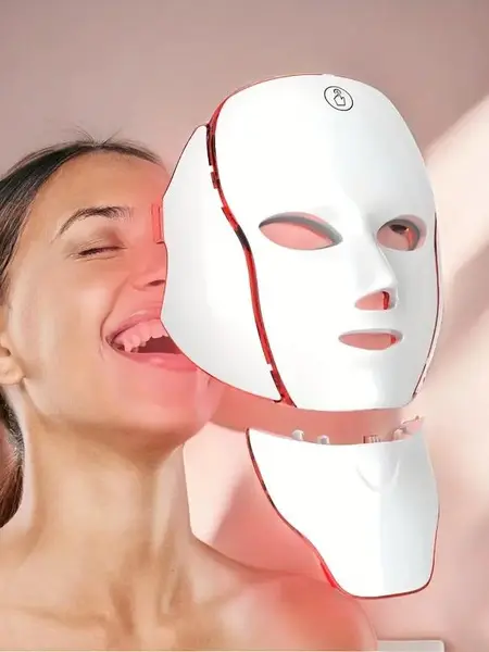 Prime Day Wireless LED Red Light Therapy Face Mask - Gentle, Portable, Rechargeable Skincare Device for Daily Home & Travel Use, Suitable for All Skin Types, Ideal Gifts for Women, Led Face Mask,summerwins