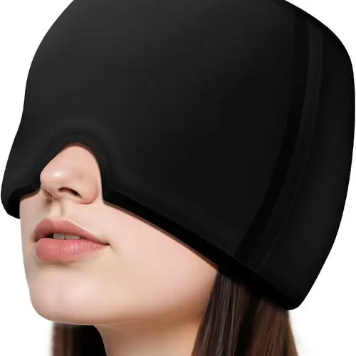 Cooling Gel Migraine Relief Cap - Cold Therapy Cryogel Sleep Mask with Ice-Cold Cooling Effect for Headache, Stress Relief (Beauty & Personal Care, Eye & Ear Care), Stress Relief Sleep Masks, Cold Therapy Sleep Masks
