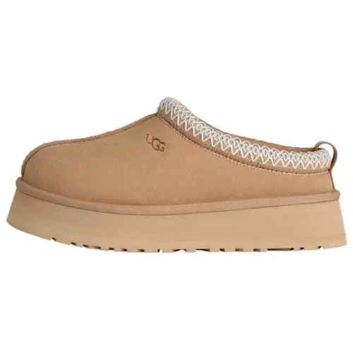 Women's UGG Tazz Platform Footwear - Soft Fluffy Plush Sheepskin Casual Slippers, Cozy Warm Sand Trending Fall House Shoes (Sports & Outdoor Sports Footwear)