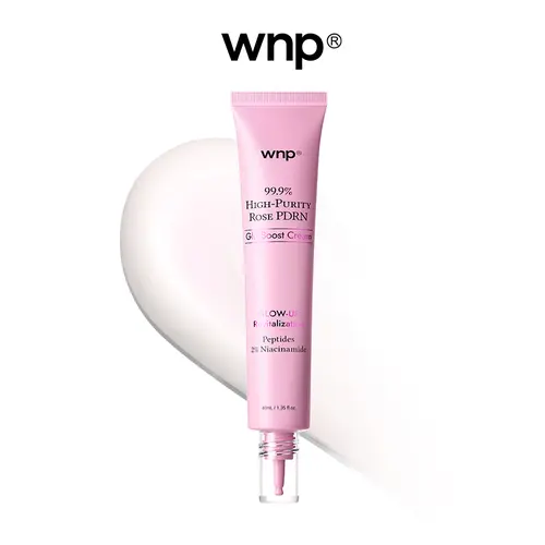 [WNP Official] WNP PDRN Cream | Glass glow skin | 99.9% pure PDRN, Hyaluronic Acid, Niacinamide, Peptides | Strengthen skin barrier, Even skin tone, Dark spot care | The K-beauty Secret | 3-in-1: Moisturizer + Primer + Brightening Cream